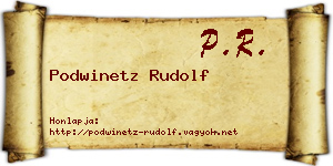 Podwinetz Rudolf névjegykártya